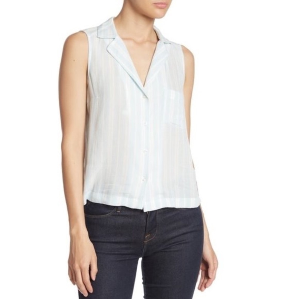 Abound Sleeveless Tie Front Camp Shirt